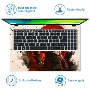Gaming God Of War Kratos Red Sun Armor Laptop Skin - View 5