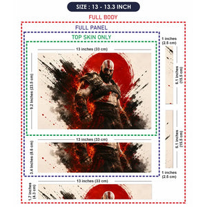 Gaming God Of War Kratos Red Sun Armor Laptop Skin - View 6