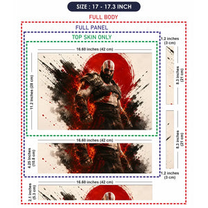 Gaming God Of War Kratos Red Sun Armor Laptop Skin - View 9