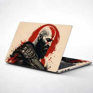 Gaming God Of War Kratos Red Sun Profile Laptop Skin - View 1