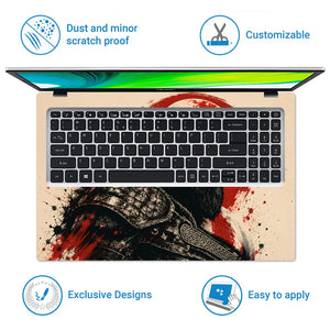 Gaming God Of War Kratos Red Sun Profile Laptop Skin - View 5