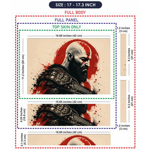 Gaming God Of War Kratos Red Sun Profile Laptop Skin - View 9