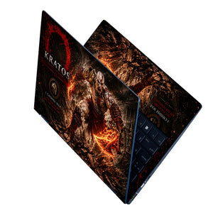 Gaming God Of War Kratos Roar Flame Laptop Skin - View 2
