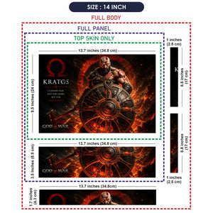 Gaming God Of War Kratos Shield Hammer Laptop Skin - View 7
