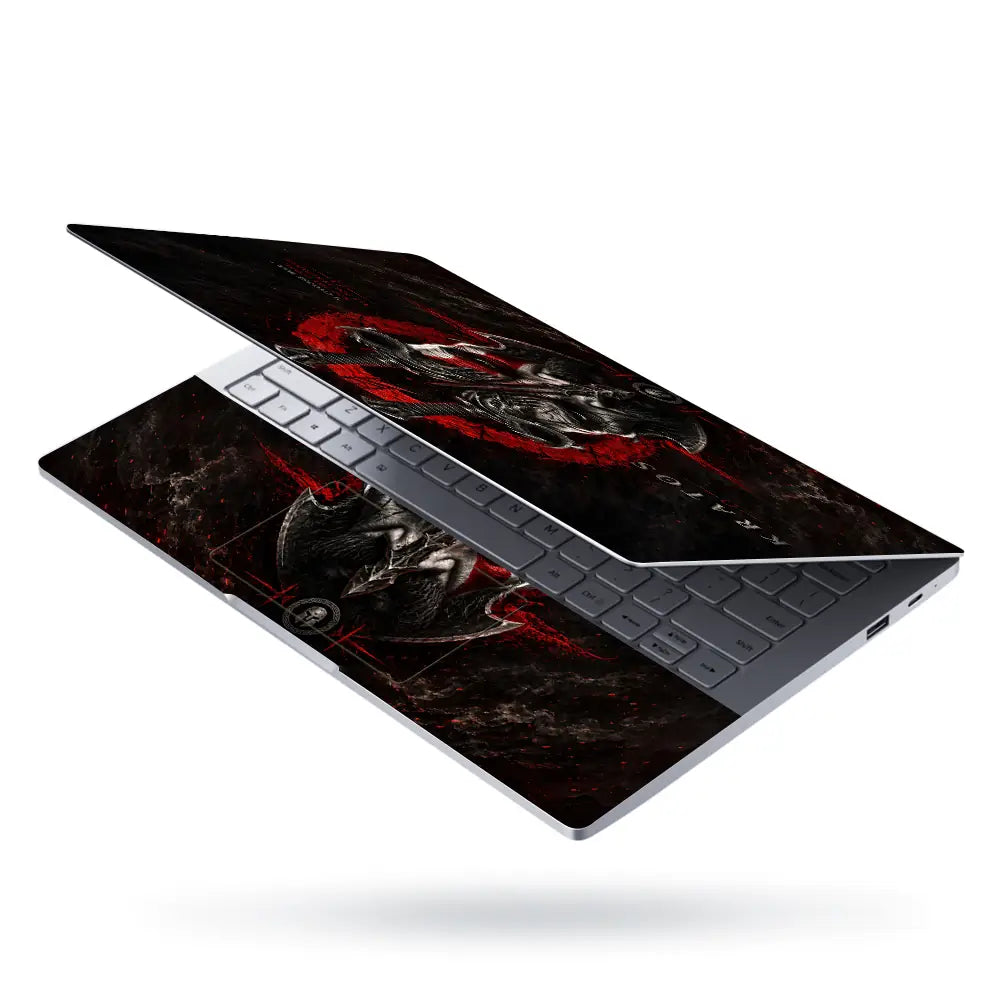 Gaming God Of War Kratos Skull Crossed Swords Laptop Skin - View 3