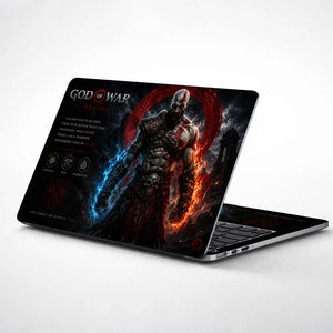 Gaming God Of War Kratos Skull Dual Weapons Laptop Skin - View 1