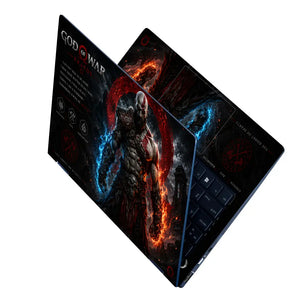 Gaming God Of War Kratos Skull Dual Weapons Laptop Skin - View 2