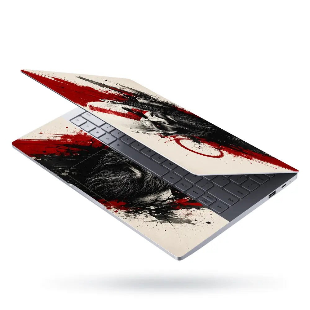 Gaming God Of War Kratos Splash Art Face Laptop Skin - View 3