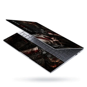Gaming God Of War Kratos Stoic Quote Face Laptop Skin - View 3