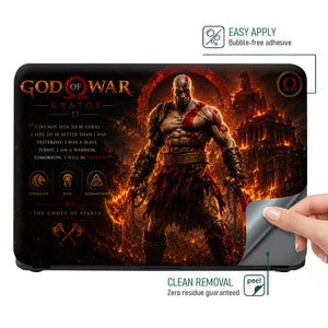 Gaming God Of War Kratos Temple Background Laptop Skin - View 4