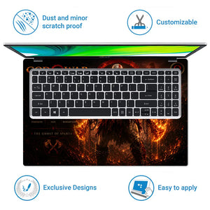 Gaming God Of War Kratos Temple Background Laptop Skin - View 5
