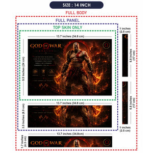 Gaming God Of War Kratos Temple Background Laptop Skin - View 7