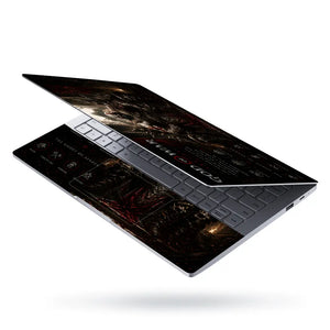 Gaming God Of War Kratos Throne Sitting Laptop Skin - View 3
