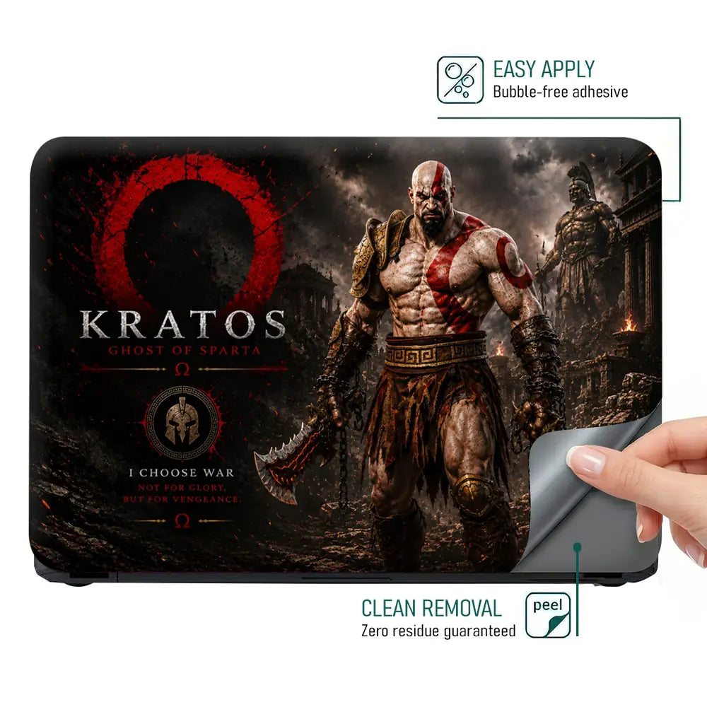 Gaming God Of War Kratos Underworld Ghost Laptop Skin - View 4
