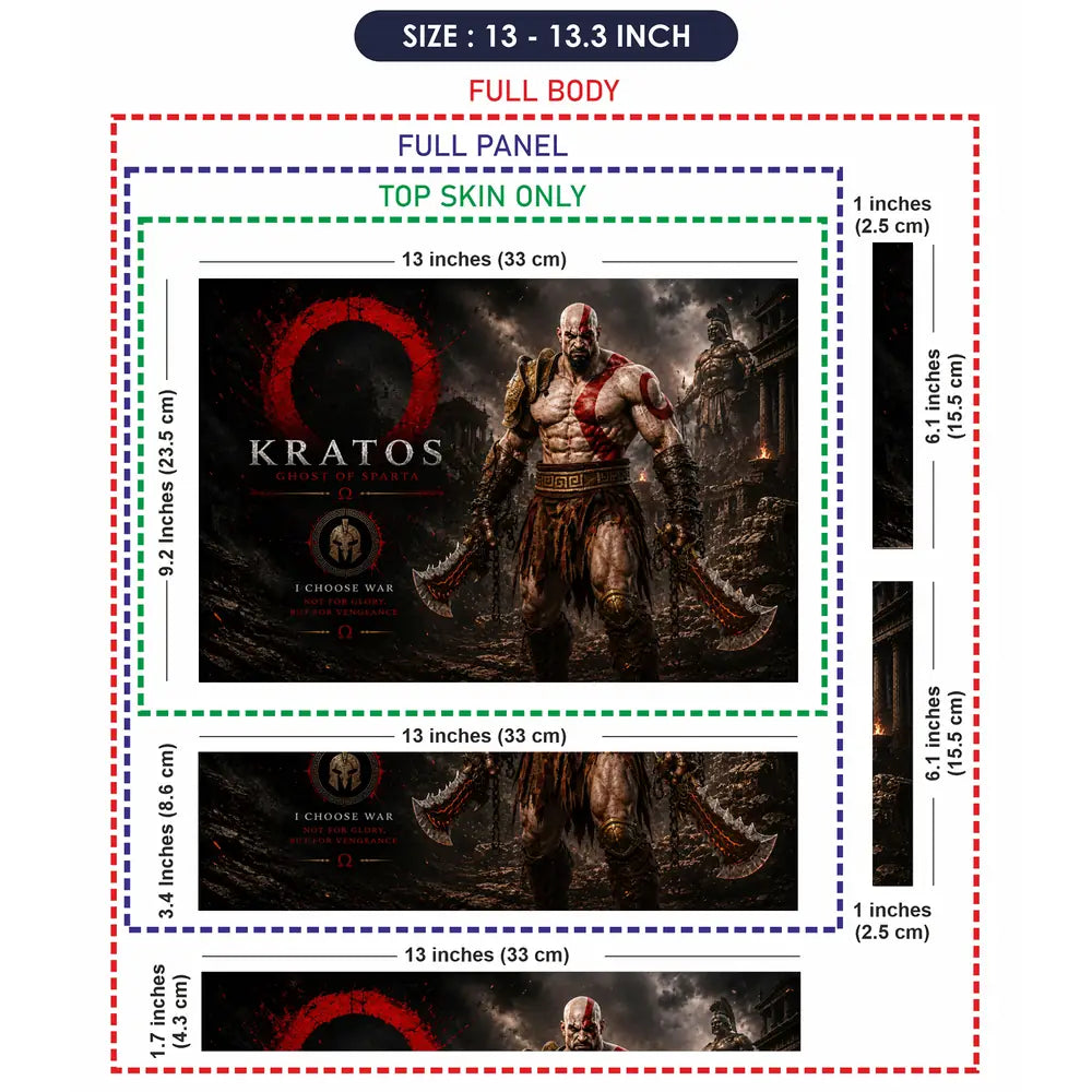 Gaming God Of War Kratos Underworld Ghost Laptop Skin - View 6