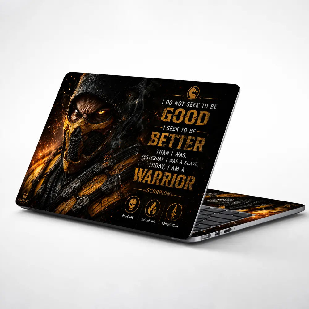 Gaming Mortal Kombat Scorpion Warrior Laptop Skin - View 1