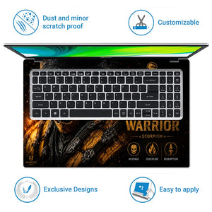 Gaming Mortal Kombat Scorpion Warrior Laptop Skin - View 5
