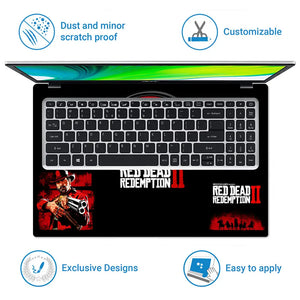 Gaming Red Dead 2 Arthur Morgan Poster Laptop Skin - View 5