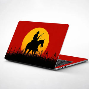 Gaming Red Dead 2 Cowboy Sunset Laptop Skin - View 1
