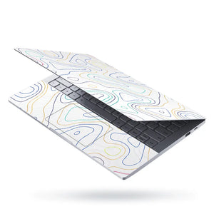 Geometric Abstract Lines On White Background Laptop Skin - View 3