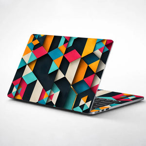 Geometric Relief Triangles Laptop Skin - View 1
