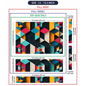 Geometric Relief Triangles Laptop Skin - View 6
