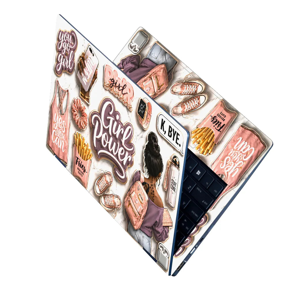 Girl Power Stickers Laptop Skin - View 2