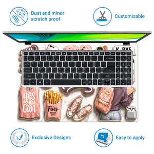 Girl Power Stickers Laptop Skin - View 5