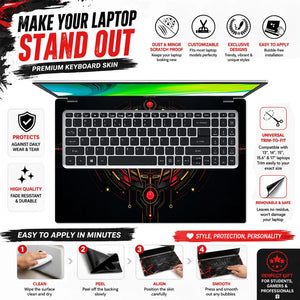 Golden Spider Tech Emblem Laptop Skin - View 5