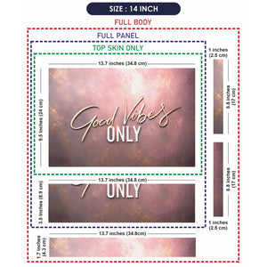 Good Vibes Only Rose Laptop Skin - View 7