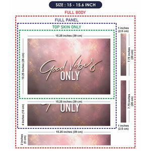 Good Vibes Only Rose Laptop Skin - View 8