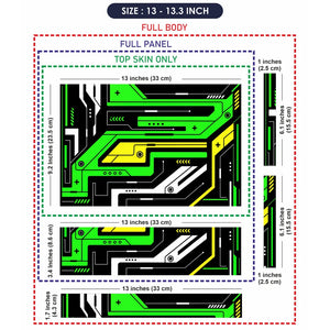 Green Circuit Board Flat Laptop Skin - View 6
