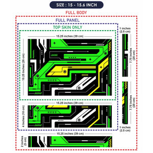 Green Circuit Board Flat Laptop Skin - View 8
