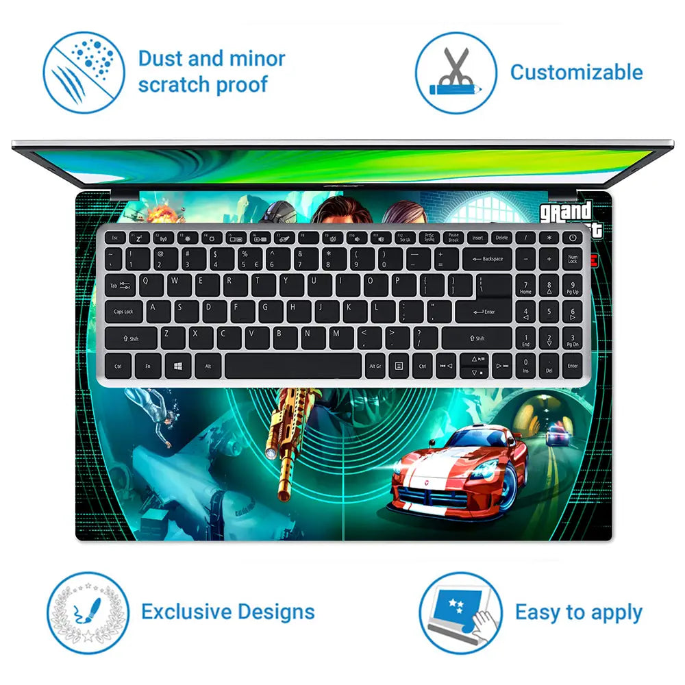 GTA Agents of Sabotage Game Art Laptop Skin - View 5