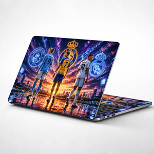 Haaland Ronaldo Mbappe Cosmic Laptop Skin - View 1