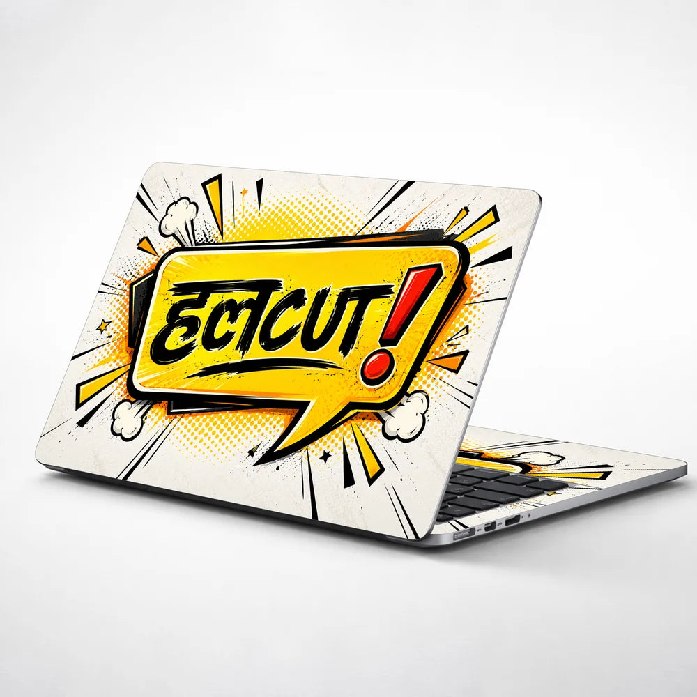 Halcut Comic Speech Bubble Laptop Skin - View 1