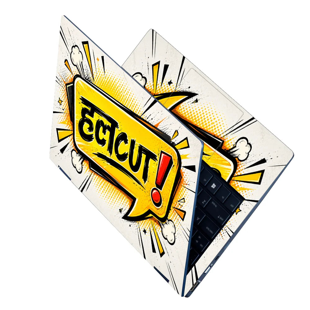 Halcut Comic Speech Bubble Laptop Skin - View 2