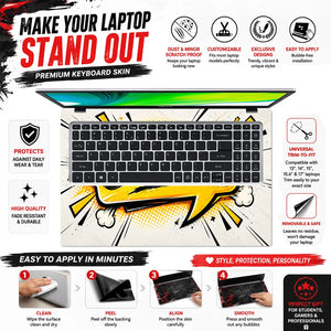 Halcut Comic Speech Bubble Laptop Skin - View 5