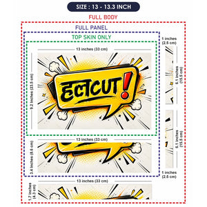 Halcut Comic Speech Bubble Laptop Skin - View 6