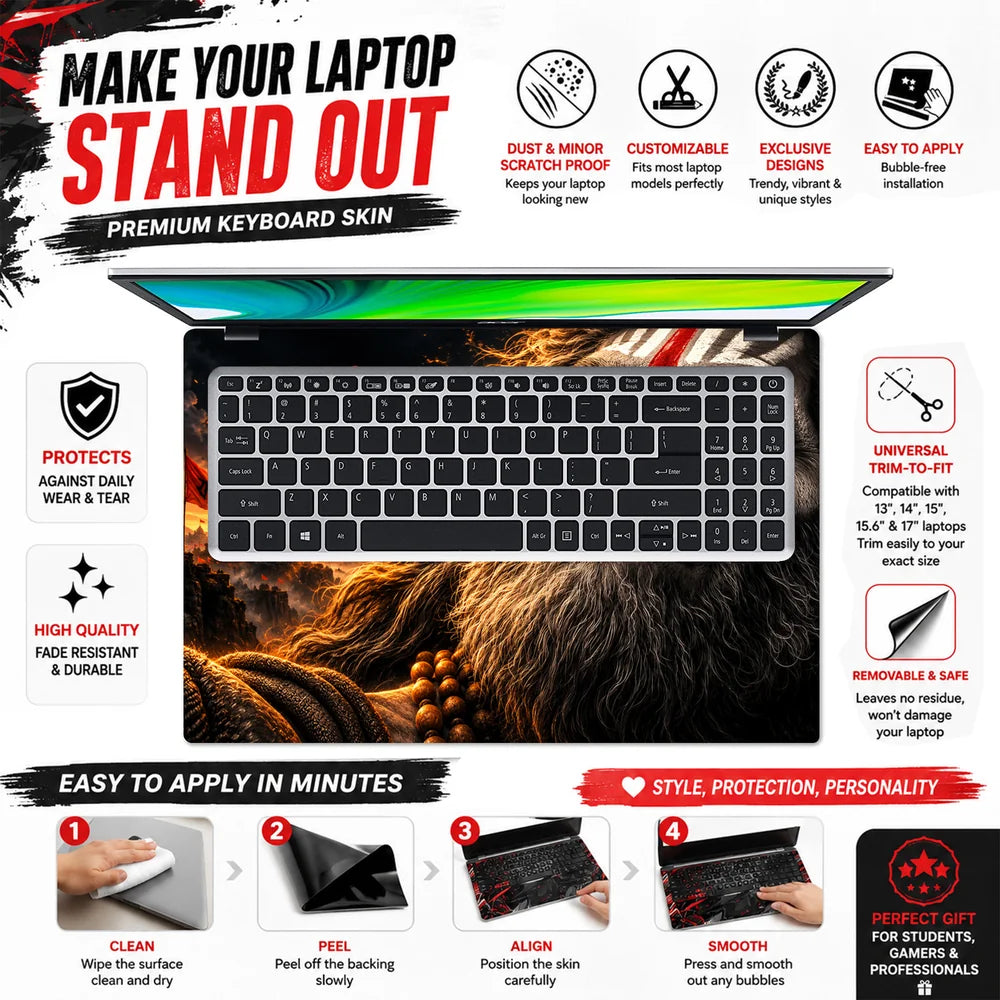 Hanuman Beneath the Golden Sunset Laptop Skin - View 5