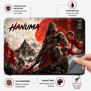 Hanuman Devotion Ascendant Laptop Skin - View 4