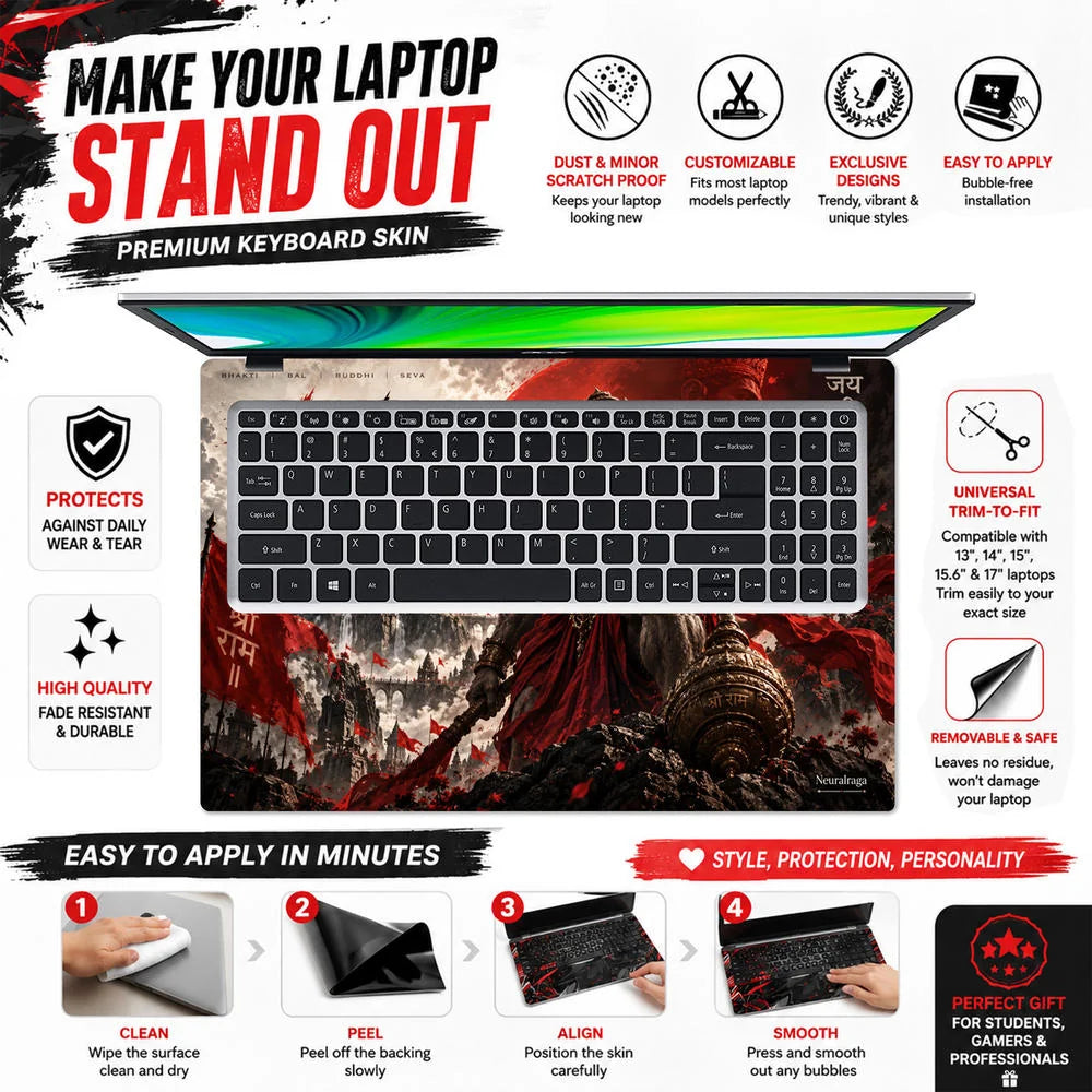 Hanuman Devotion Ascendant Laptop Skin - View 5