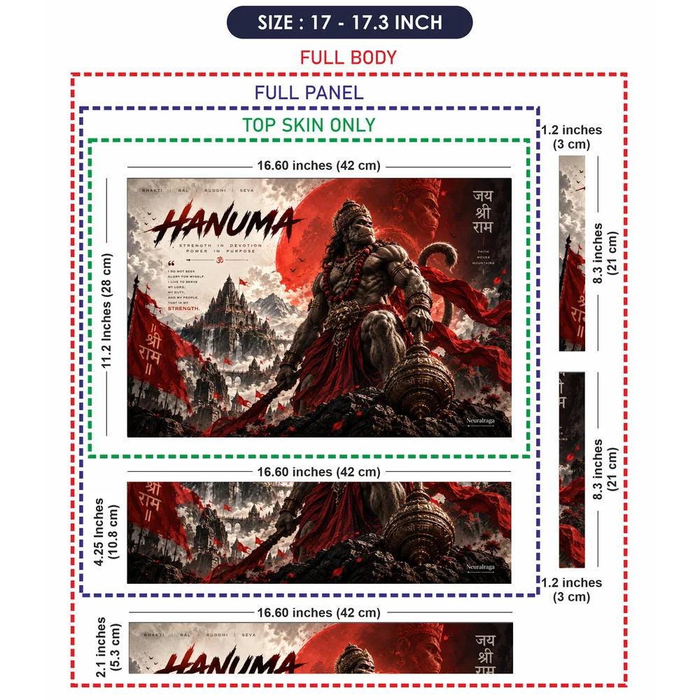 Hanuman Devotion Ascendant Laptop Skin - View 9
