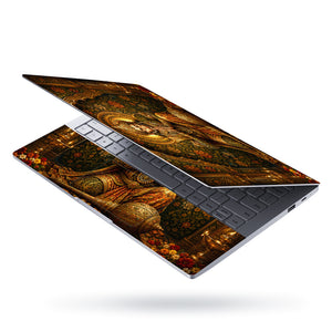 Hanuman Folded Hands in Golden Temple Laptop Skin - View 3