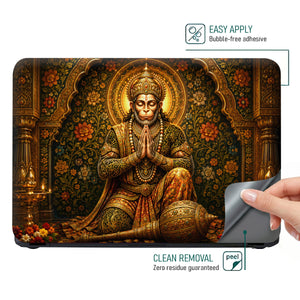 Hanuman Folded Hands in Golden Temple Laptop Skin - View 4