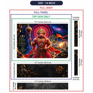 Hanuman Gada Cosmic Halo Laptop Skin - View 7