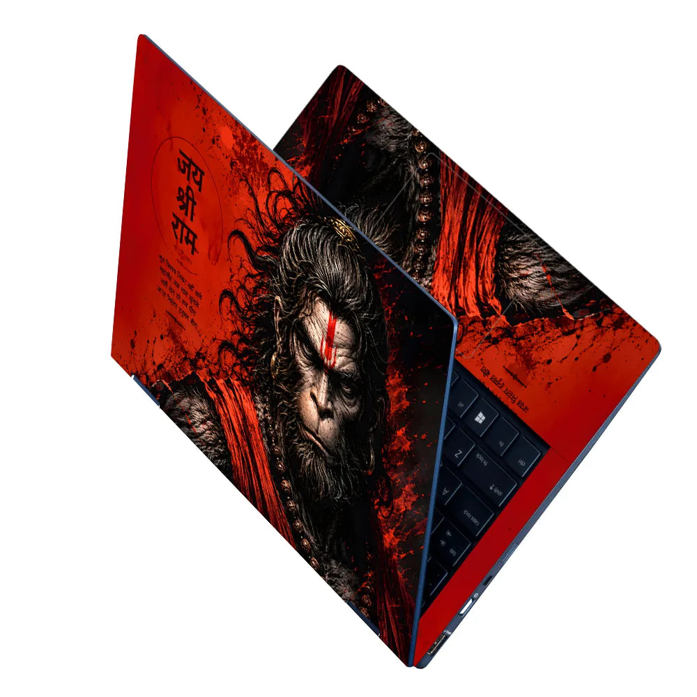 Hanuman Jai Shree Ram Ape Laptop Skin - View 2