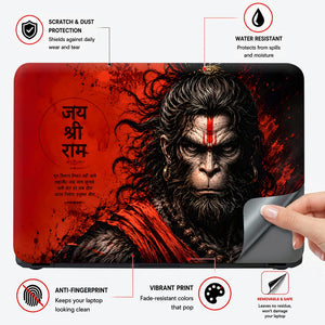 Hanuman Jai Shree Ram Ape Laptop Skin - View 4