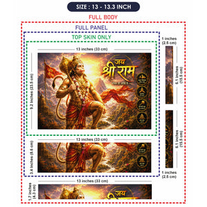 Hanuman Jai Shree Ram Mountain Warrior Laptop Skin - View 6