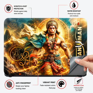 Hanuman Jai Shri Ram Halo Laptop Skin - View 4